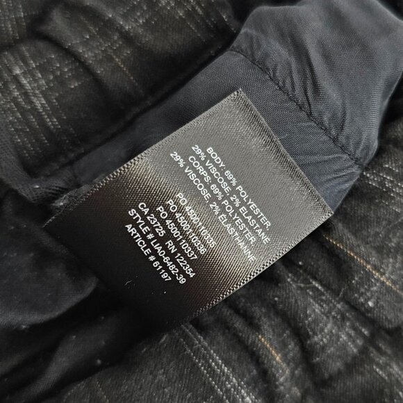 Aritzia Babaton Jimmy Pants Size XS Check Tie Waist Straight Leg - Picture 7 of 7